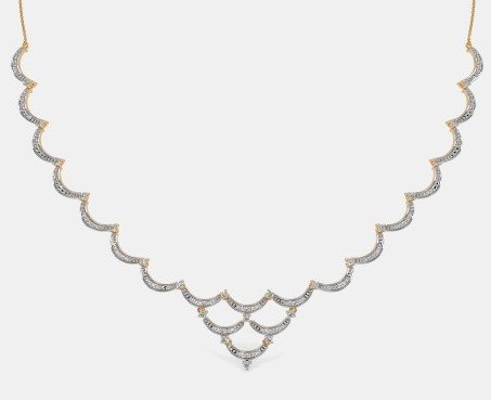 Scallop Grace Diamond Necklace
